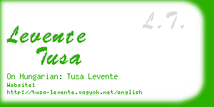 levente tusa business card